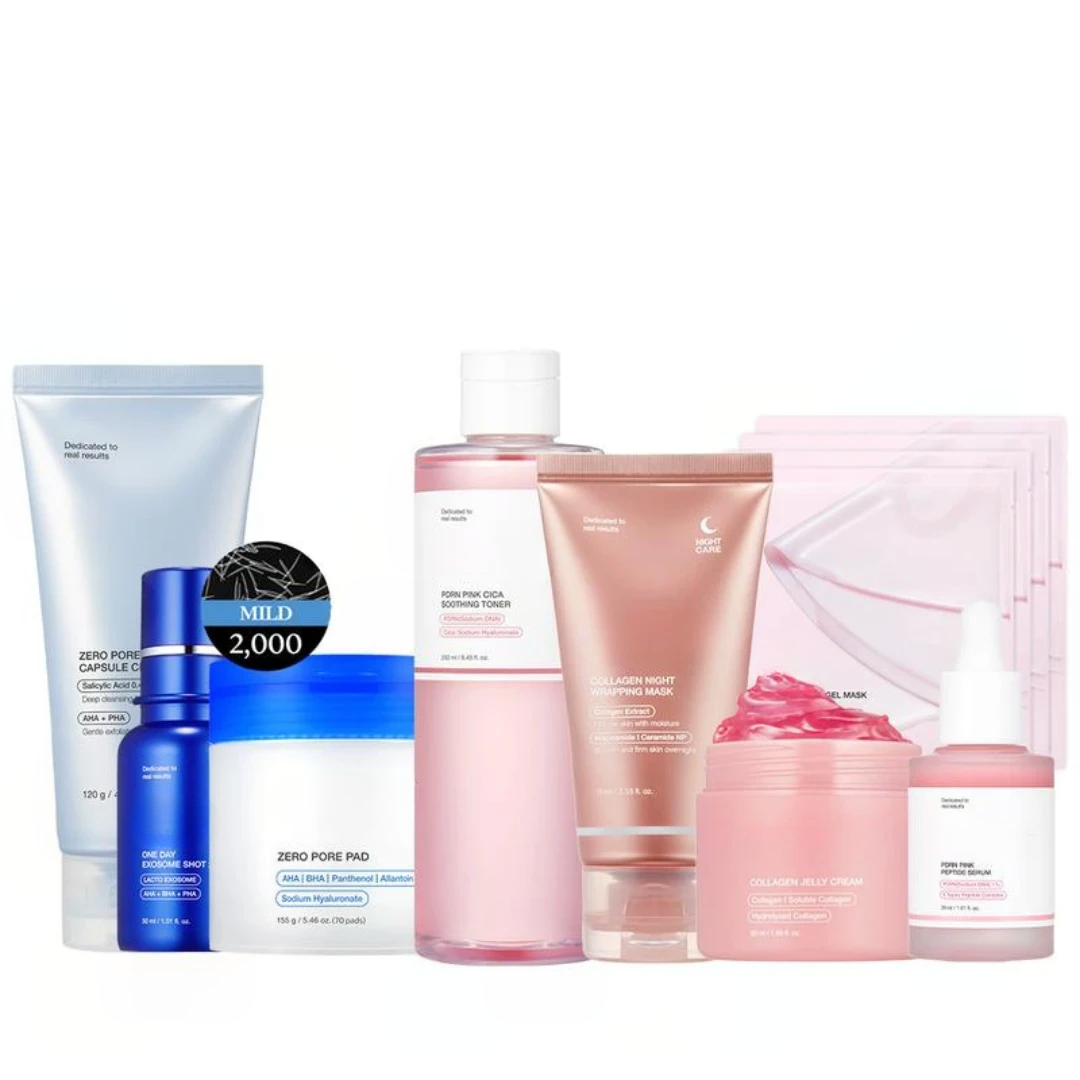 Affordable Glass Glow Skincare Set - 8 Best-Selling Products for Gentle Skin Renewal