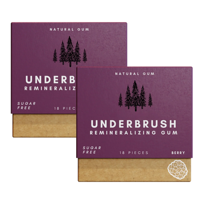 Underbrush Remineralizing Chewing Gum – Nano-Hydroxyapatite Formula for Stronger Teeth & Gums