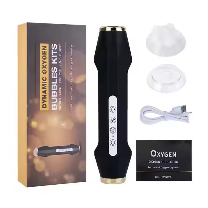 Portable CO2 Oxygen Bubble Pen – High-Frequency Facial Exfoliator & Serum Booster